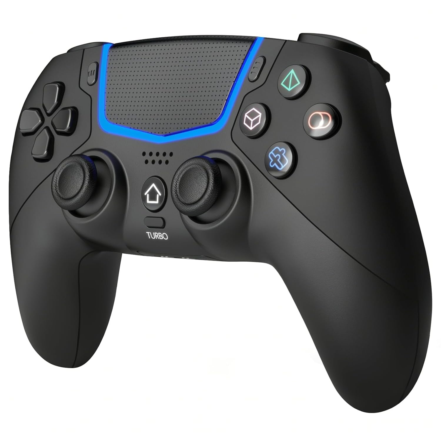 Wireless Controller for Ps-5/Pro/Slim/Pc,Bluetooth Gaming Controller with Hall Joysticks/Led Channel Light/Turbo/6-Axis Gyro/Dual Vibration/Touchpad/3.5Mm TRRS Audio Jack/Speaker Function(Black)