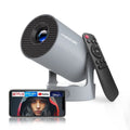 Projector 8K&4K 1080P Support, 290 ANSI Mini Projector Smart with 5W Soundbase Speaker for Movie Projection, HY300 Pro+ Grey